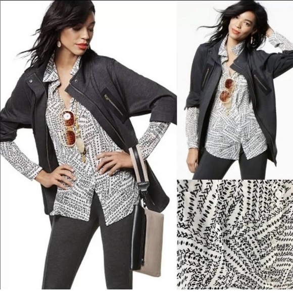 Cabi super soft and fun button up blouse never work only used for demo. - Picture 2 of 8